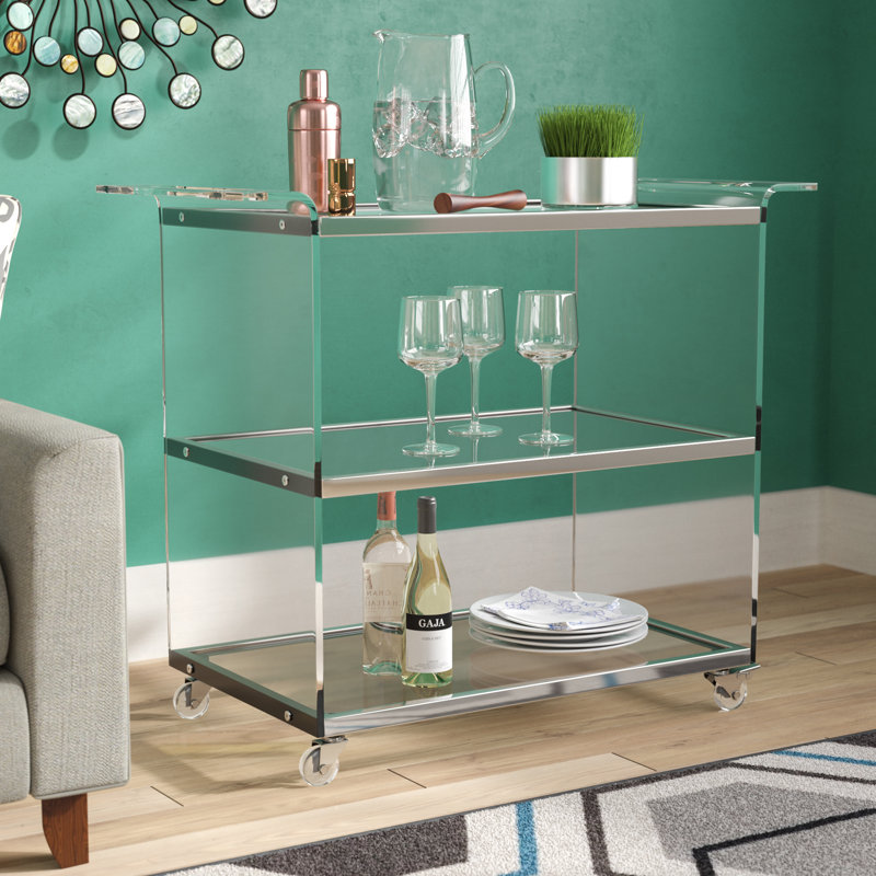 Orren Ellis Digennaro Acrylic Bar Cart & Reviews Wayfair